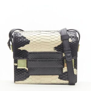 Delvaux Scaled Leather Crossbody Box Bag